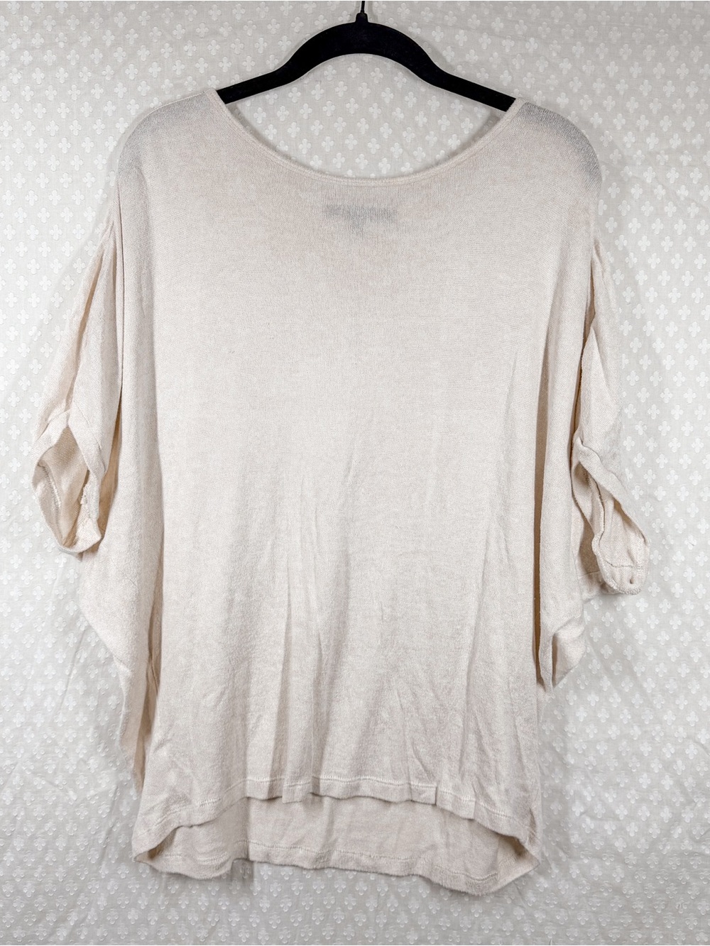 Quince Light Pink Viscose Short Sleeve Knit Top